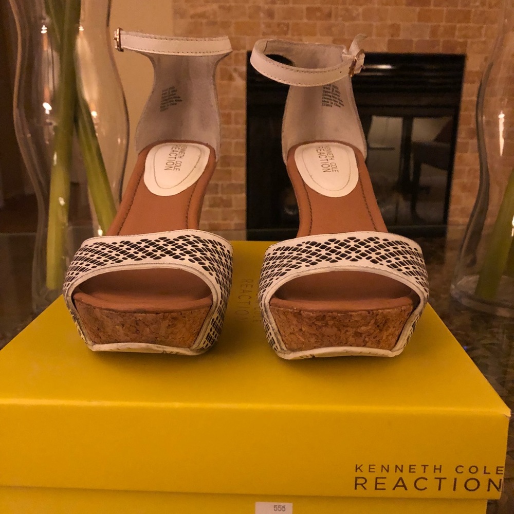 Wedge White Sandals Size 9